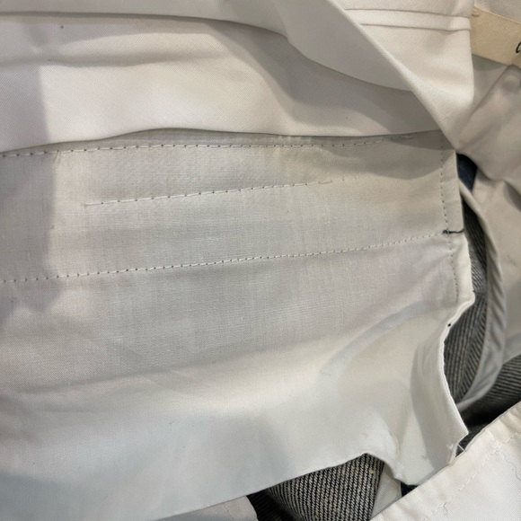 CELINE Cotton Denim Straight Leg Trousers Pants with Ankle Zip 44 like new - Picture 12 of 16